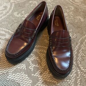 G.H. Bass & Co. Burgundy Leather Loafers